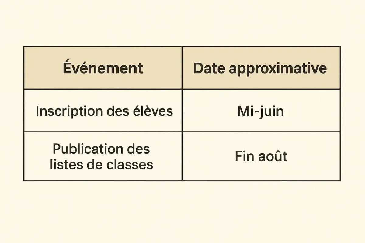 Comment voir sa classe de l'année prochaine ?