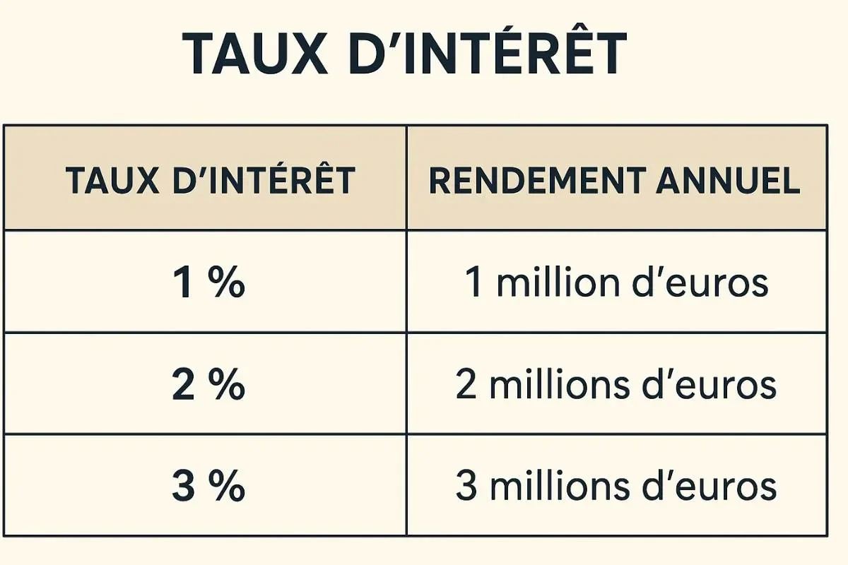 Combien rapporte 100 millions d'euros placé ?